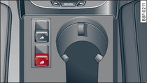 Centre console: Central window switch